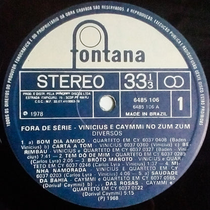 Vinicius De Moraes e Dorival Caymmi : No Zum Zum (LP, Album, RE)