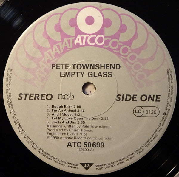 Pete Townshend : Empty Glass (LP, Album)
