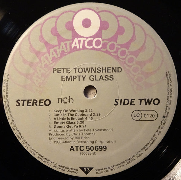 Pete Townshend : Empty Glass (LP, Album)