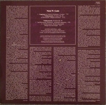Niels Wilhelm Gade, Anton Kontra, Tivoli Concert Symphony Orchestra : Violinconcerto D Minor Op. 56 / Capriccio For Violin & Orchestra A Minor (LP)