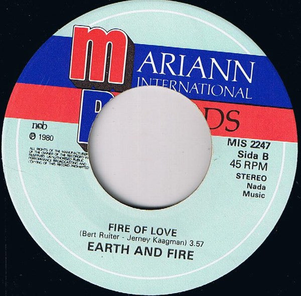 Earth And Fire : Weekend (7", Single, Lar)