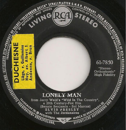 Elvis Presley With The Jordanaires : Torna A Surriento (Surrender) / Lonely Man (7", Single)