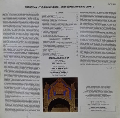 Schola Hungarica : Ambrosian Liturgical Chants (LP, Album)