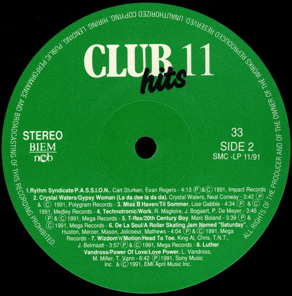 Various : Clubhits 11 - 1991 (LP, Comp)