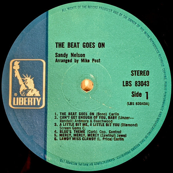 Sandy Nelson : The Beat Goes On (LP, Album)