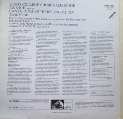 Johann Sebastian Bach, The King's College Choir Of Cambridge, Elly Ameling, Janet Baker, Ian Partridge, John Shirley-Quirk, The Academy Of St. Martin-in-the-Fields, David Willcocks : Cantata No. 147, "Herz Und Mund" / 3 Motets (LP, Album)