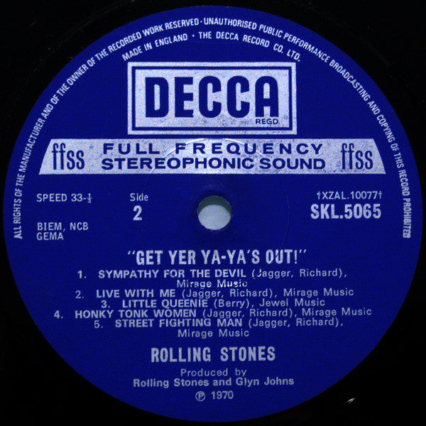 The Rolling Stones : Get Yer Ya-Ya's Out! (The Rolling Stones In Concert) (LP, Album)