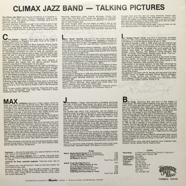 Climax Jazz Band : Talking Pictures (LP, Album)