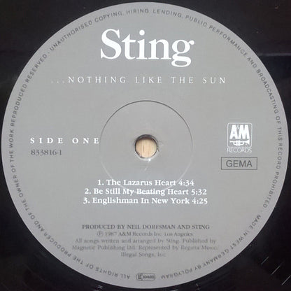 Sting : ...Nothing Like The Sun (2xLP, Album)