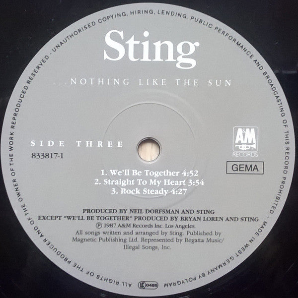 Sting : ...Nothing Like The Sun (2xLP, Album)
