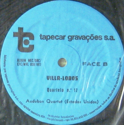 Heitor Villa-Lobos : Concurso Internacional De Quarteto De Cordas (LP, Album)