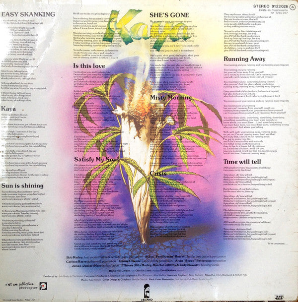 Bob Marley & The Wailers : Kaya (LP, Album)