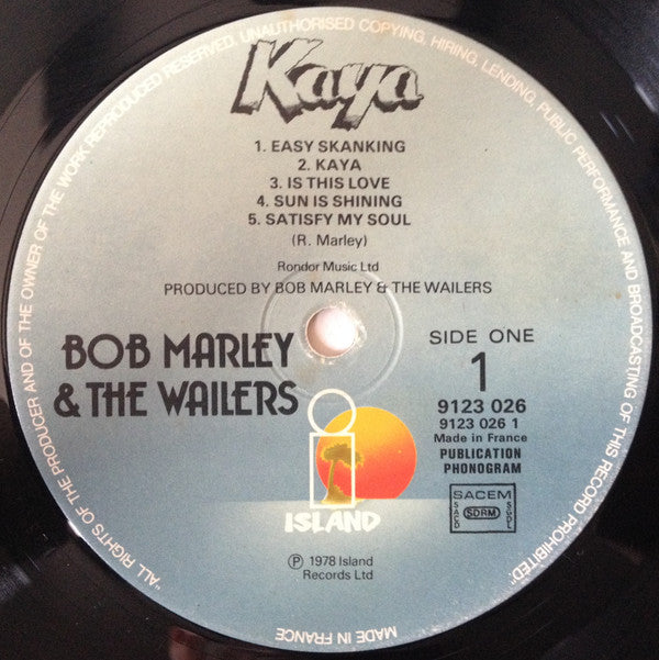 Bob Marley & The Wailers : Kaya (LP, Album)