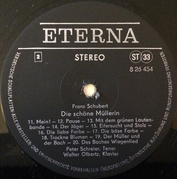 Peter Schreier, Franz Schubert : Die Schöne Müllerin (LP, Album, RE)