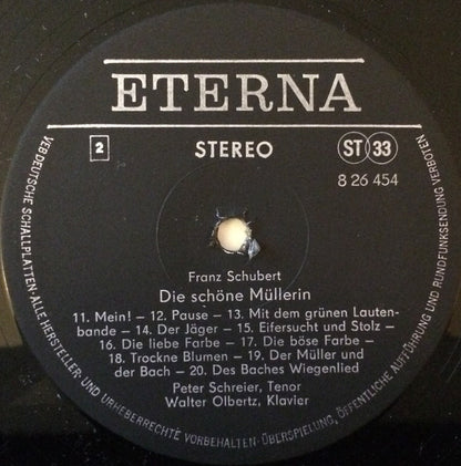 Peter Schreier, Franz Schubert : Die Schöne Müllerin (LP, Album, RE)