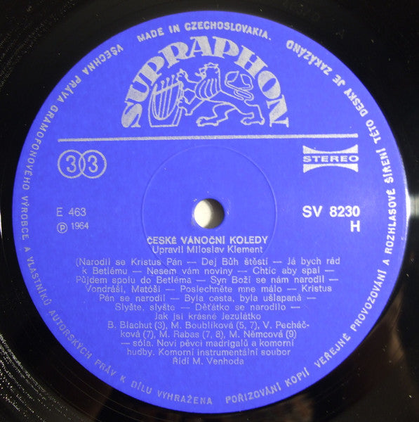 Noví Pěvci Madrigalů A Komorní Hudby, Miroslav Venhoda : České Vánoční Koledy / Koledy Evropských Národů (LP, Album)
