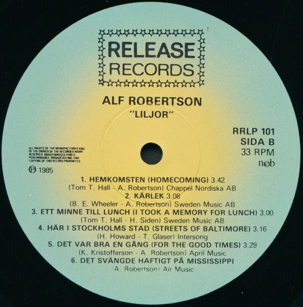 Alf Robertson : Liljor (LP, Album)