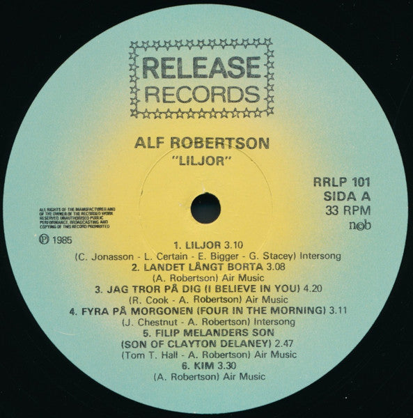 Alf Robertson : Liljor (LP, Album)