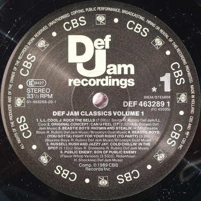 Various : Def Jam Classics Volume 1 (LP, Comp)