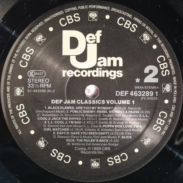 Various : Def Jam Classics Volume 1 (LP, Comp)