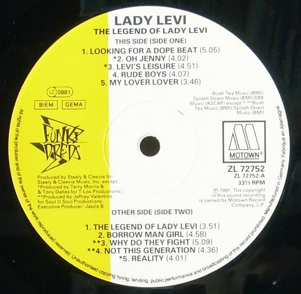 Lady Levi : The Legend Of Lady Levi (LP, Album)