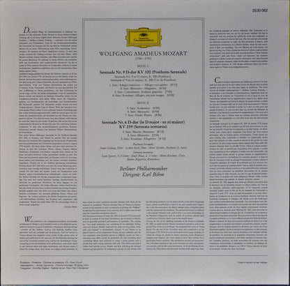 Wolfgang Amadeus Mozart / Berliner Philharmoniker, Karl Böhm : Posthorn-Serenade KV 320 / Serenata Notturna KV 239 (LP)