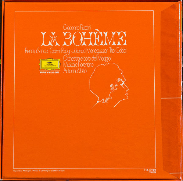 Giacomo Puccini, Renata Scotto, Gianni Poggi, Jolanda Meneguzzer, Tito Gobbi, Orchestra Del Maggio Musicale Fiorentino E Coro Del Maggio Musicale Fiorentino, Antonino Votto : La Bohème (2xLP, Album + Box)