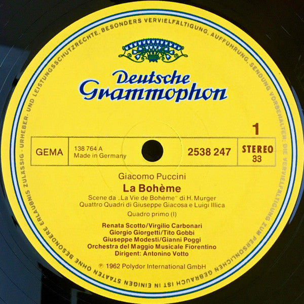 Giacomo Puccini, Renata Scotto, Gianni Poggi, Jolanda Meneguzzer, Tito Gobbi, Orchestra Del Maggio Musicale Fiorentino E Coro Del Maggio Musicale Fiorentino, Antonino Votto : La Bohème (2xLP, Album + Box)