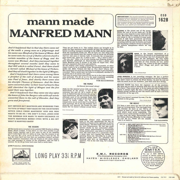 Manfred Mann : Mann Made (LP, Album)