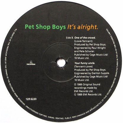 Pet Shop Boys : It's Alright (12", Single)