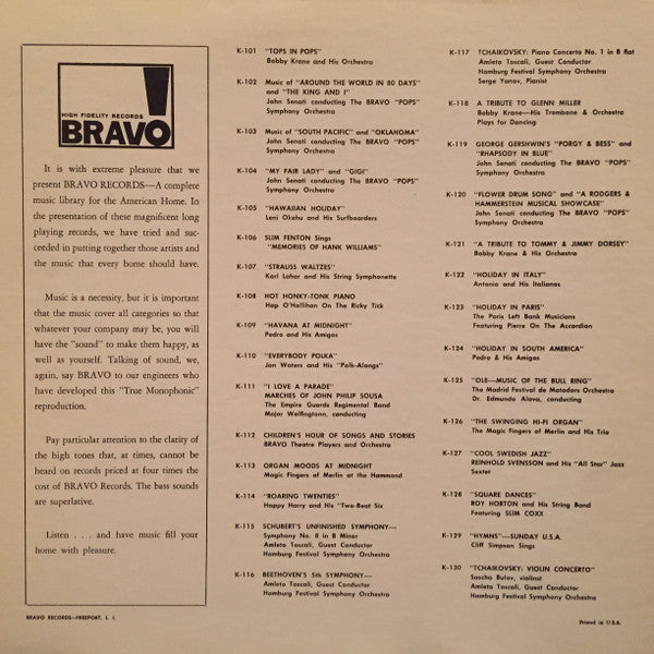 Bobby Krane And His Orchestra : A Tribute To ... Tommy & Jimmy Dorsey (LP, Album, Mono)