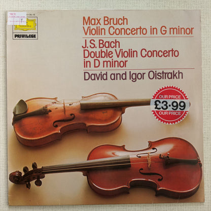 Max Bruch - Johann Sebastian Bach, David Oistrach And Igor Oistrach, Royal Philharmonic Orchestra : Violin Concerto In G Minor / Double Violin Concerto In D Minor (LP, Comp, RE)