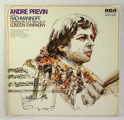 André Previn Conducts Sergei Vasilyevich Rachmaninoff, London Symphony Orchestra : Symphony No. 2 In E Minor, Op. 27 (LP)