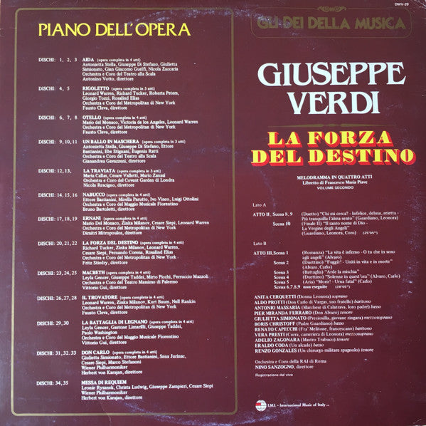 Giuseppe Verdi : La Forza Del Destino (LP)