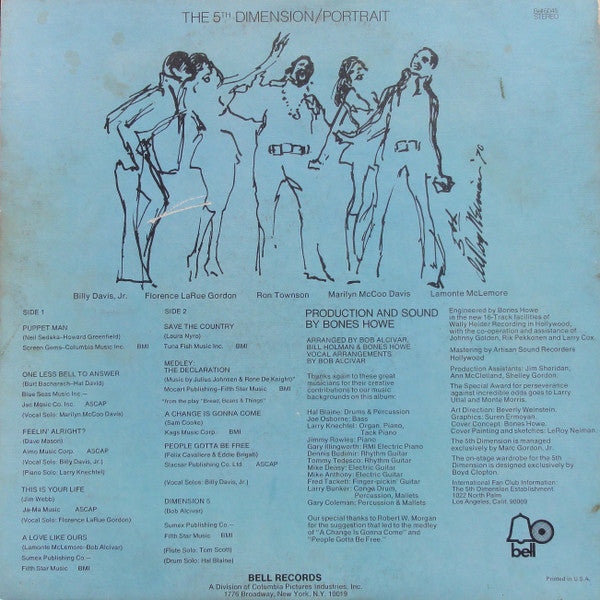 The Fifth Dimension : Portrait (LP, Album, Gat)