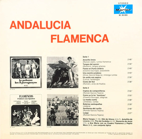 Various : Andalucia Flamenca (LP)