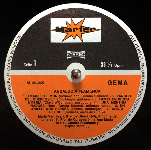 Various : Andalucia Flamenca (LP)