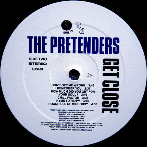 The Pretenders : Get Close (LP, Album, All)