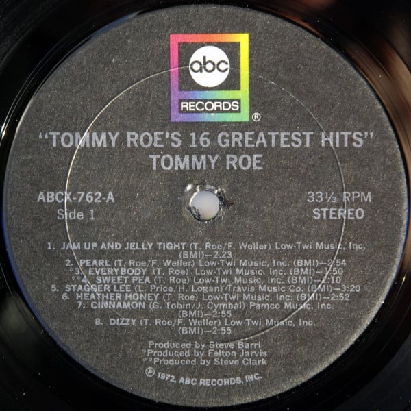 Tommy Roe : Tommy Roe's 16 Greatest Hits (LP, Comp, TSM)