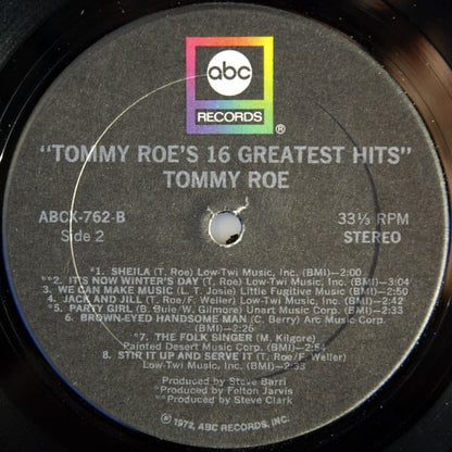 Tommy Roe : Tommy Roe's 16 Greatest Hits (LP, Comp, TSM)