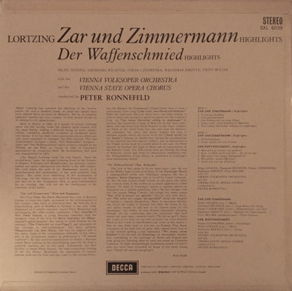 Albert Lortzing, Hilde Güden, Waldemar Kmentt, Eberhard Wächter, Oskar Czerwenka, Peter Ronnefeld : Highlights From Zar Und Zimmermann / Der Waffenschmied (LP, ED1)