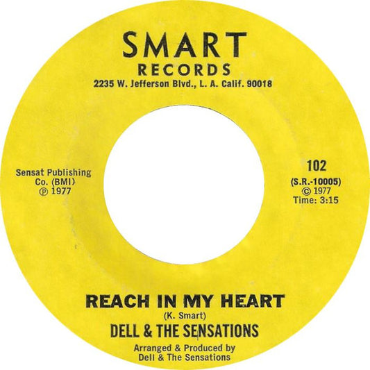 Dell & The Sensations : Reach In My Heart (7", Single)