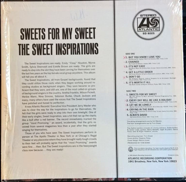 The Sweet Inspirations : Sweets For My Sweet (LP, Album, Pre)