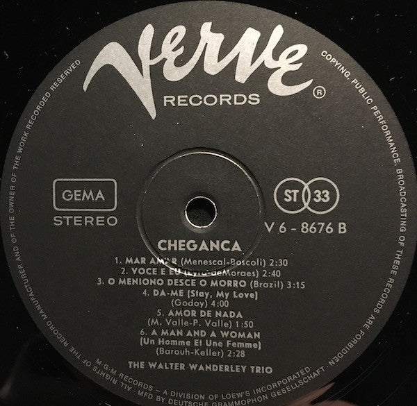 Walter Wanderley Trio : Cheganca (LP, Album)