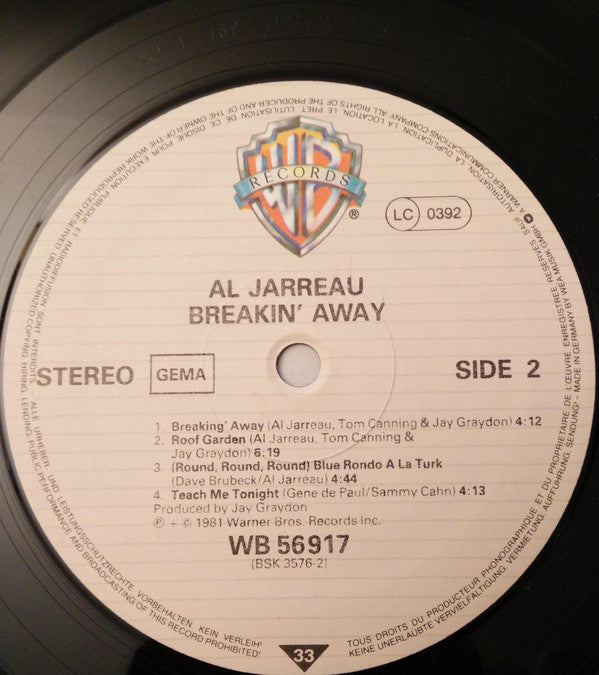 Al Jarreau : Breakin' Away (LP, Album)