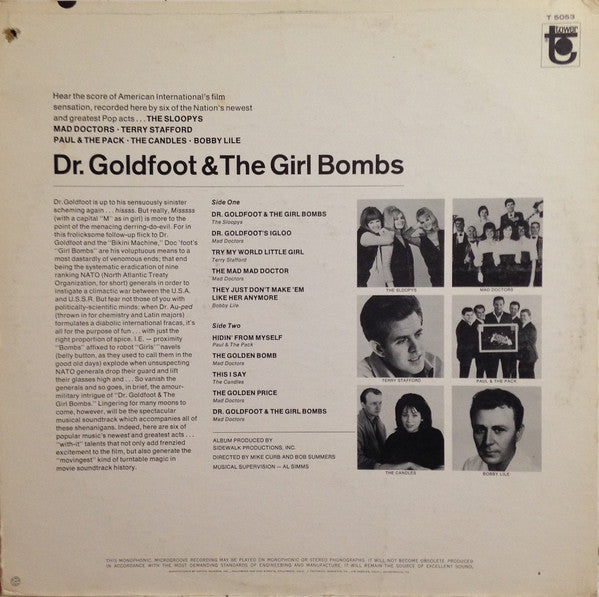 Various : Dr. Goldfoot & The Girl Bombs (LP, Album, Mono)