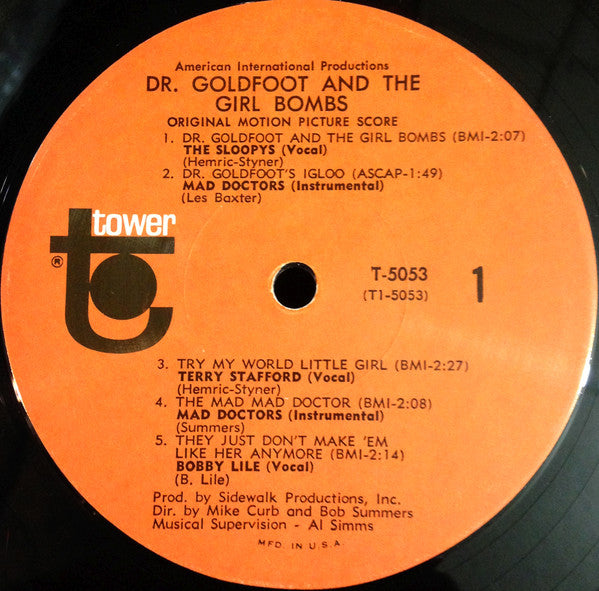 Various : Dr. Goldfoot & The Girl Bombs (LP, Album, Mono)