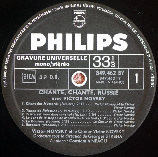 Victor Novsky : Chante! Chante...Russie (LP, Album, Gra)