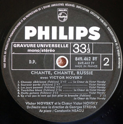 Victor Novsky : Chante! Chante...Russie (LP, Album, Gra)