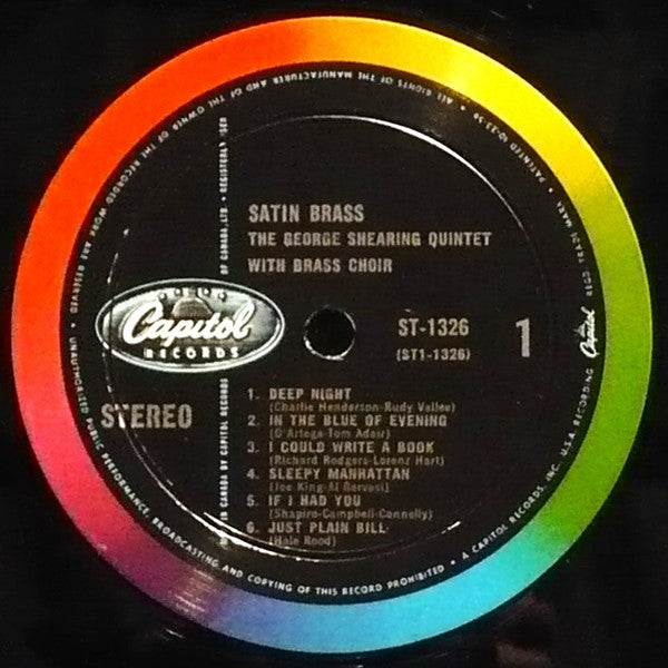 The George Shearing Quintet : Satin Brass (LP, Album)